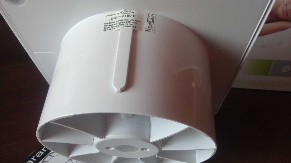 Вентилатор за баня airRoxy pRim 150S [150mm], 47 dB, 20 W, 257 m3/h