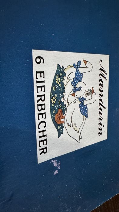 Винтидж коктиери за яйца - 6 бр. пълен комплект в оригиналната кутия