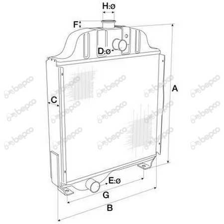 Radiator tractor Fiat  315 411 415