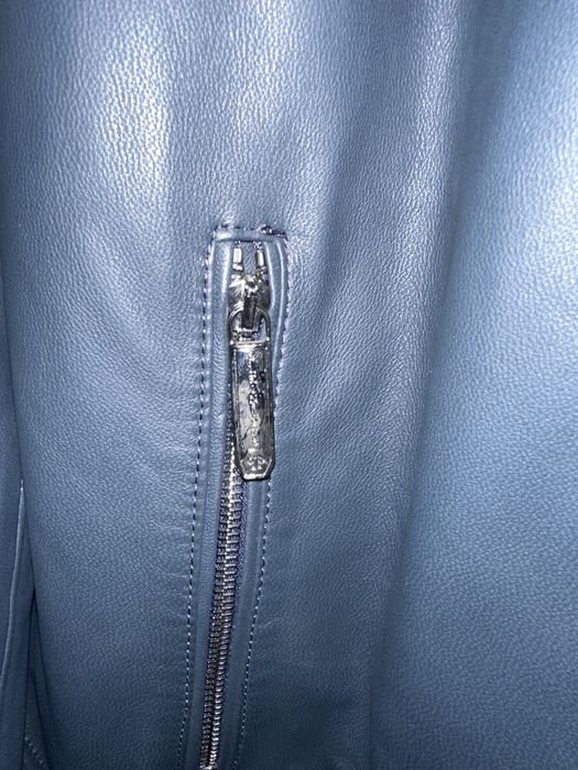 Geaca Philipp Plein Lether dark blue 3xl