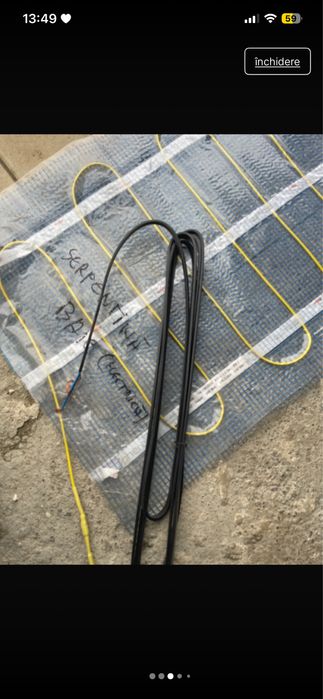 Covor de incalzire 150w încalzire electrică prin pardoseala Lungime 3,9 Lățime 50cm cablu de alimentare de 3m