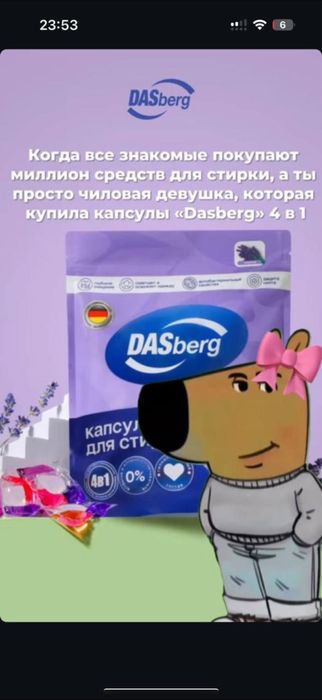 Капсулы для стирки dasberg 2800