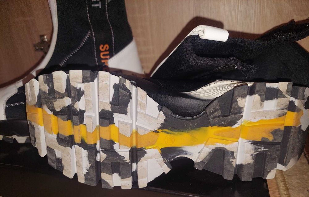 Cizme lungi piele naturala + material stretch mar. 38