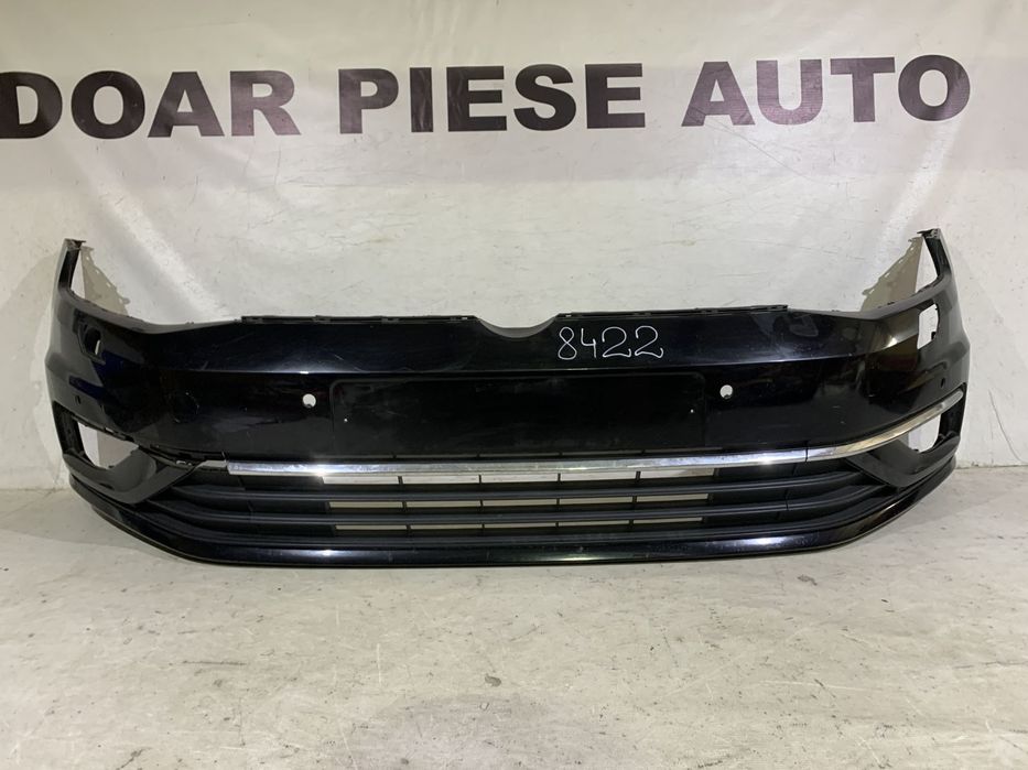 Bara fata VW Golf 7 VII, facelift, 2017, 2018, 2019, 2020, cod origine OE 5G0807221FL, cu gauri pentru spalatori faruri si senzori de parcare (6).