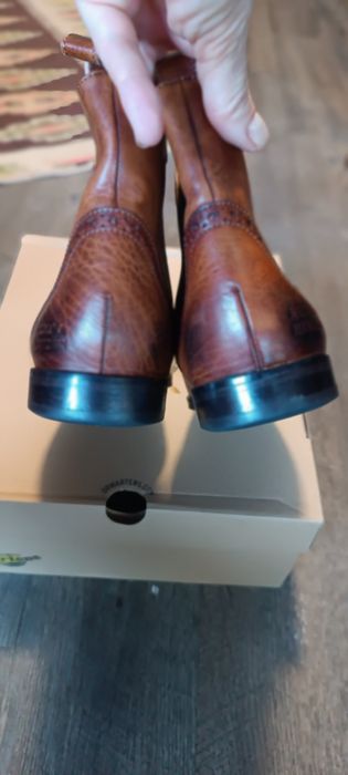 Ghete Chelsea Melvin & Hamilton „Jessy 4” din piele, mărimea 42 (Maro/Cognac)