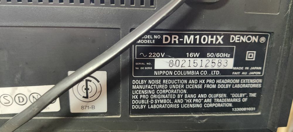 Deck Pioneer și Denon dr-m10hx