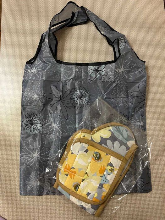 Сумка шопер 69*40 см + 2 прихватки | Хозяйственный набор