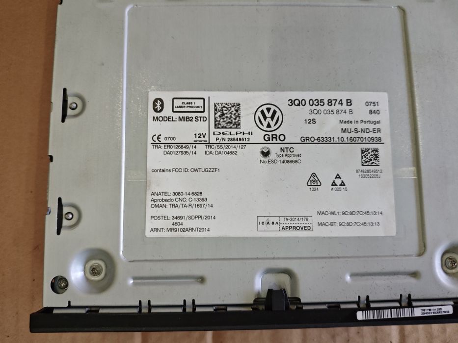 Навигация/Infotainment за VW Passat B8 3Q0 035 874B