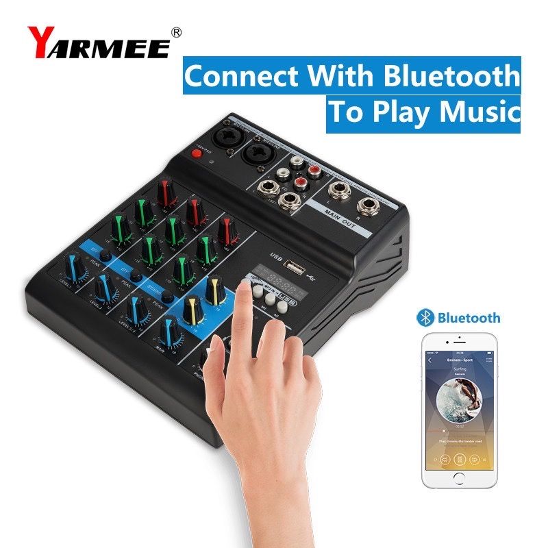 Звуковой микшер пульт, 4 канала, Bluetooth: 40 у.е. - Акустические ...