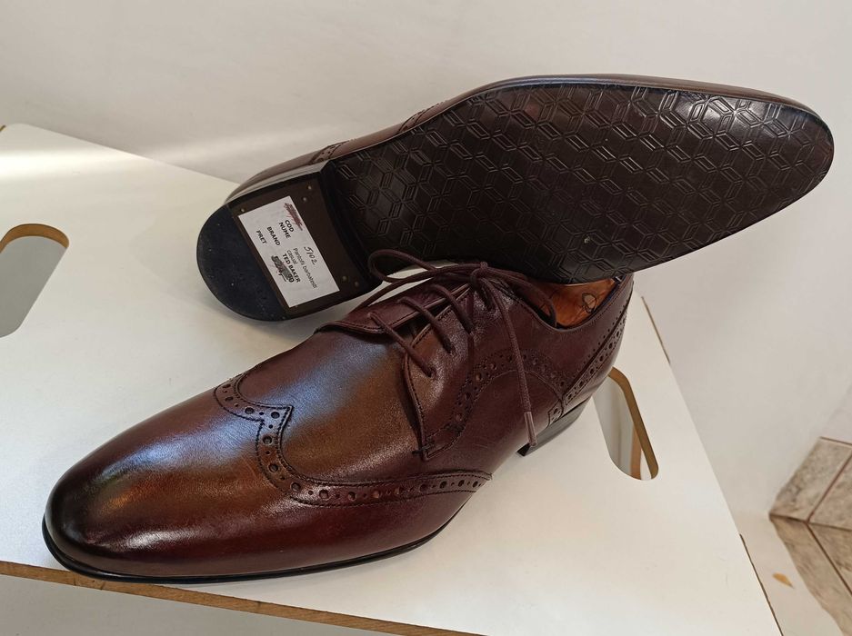 Pantofi derby 41.5 42 premium Ted Baker London Noi piele naturala moal