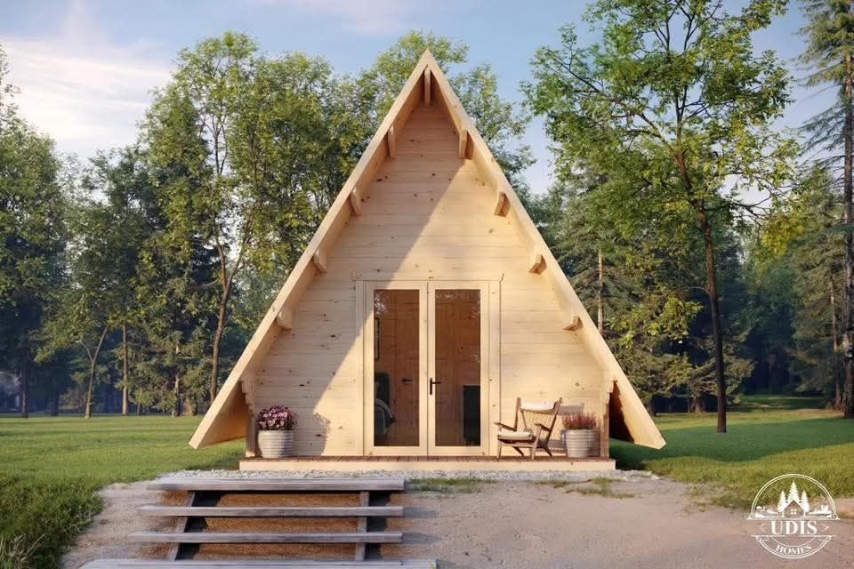 Executam cabane tip A-frame