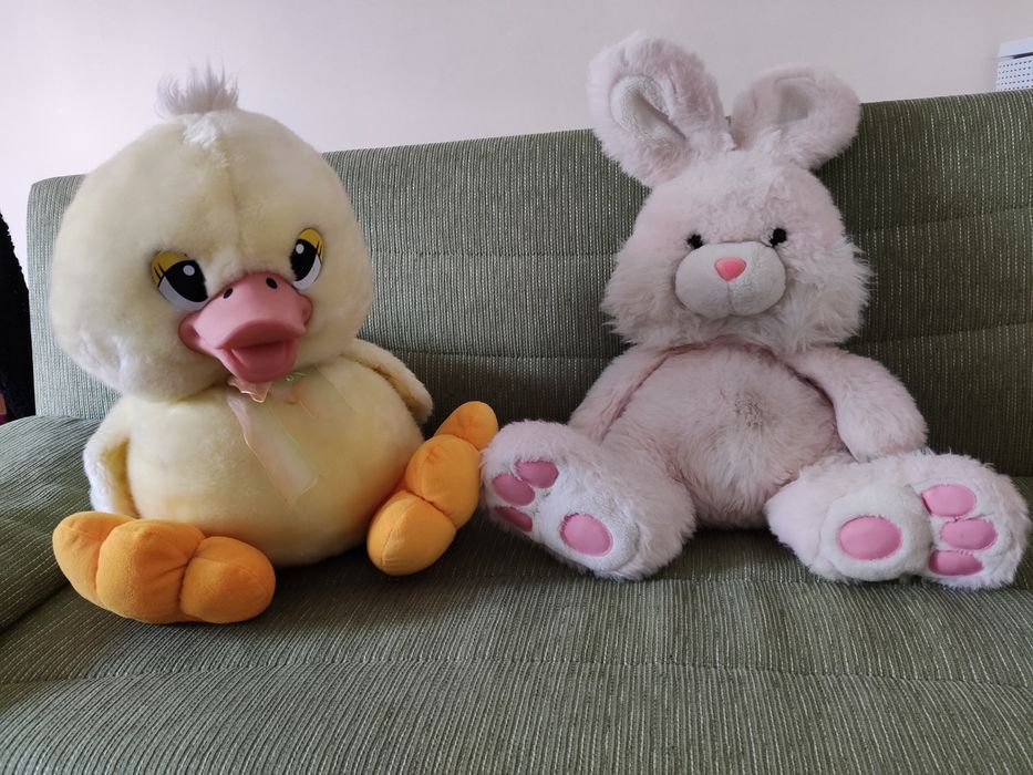 Промо: Играчки пухени: пате и зайче