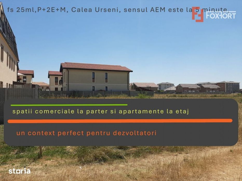 Teren intravilan de 842 mp pretabil locuinte colective - Giroc