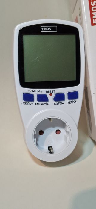 Priza cu contor energie, display LCD, max.16A, 2W-3680W