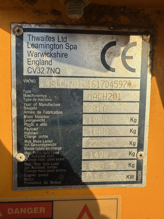 De inchiriat sau de vanzare dumper de 1 T capacitate