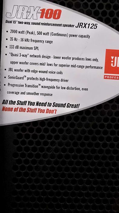 JBL jrx125 тонколони