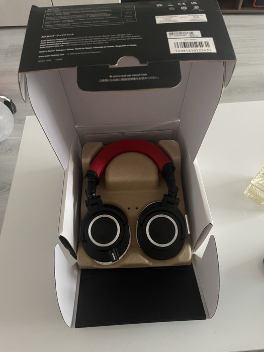 Audio Technica ATH-M50X, cutie originala + husa + cabluri