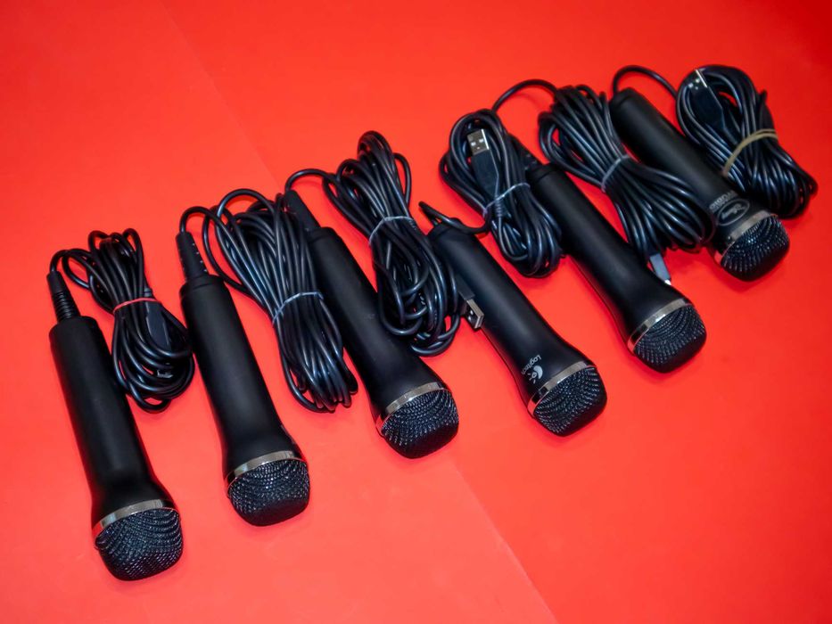 Logitech E-UR20 RockBand USB Микрофон за PC, PlayStation, Xbox, Wii, Mac, Пеене, Караоке