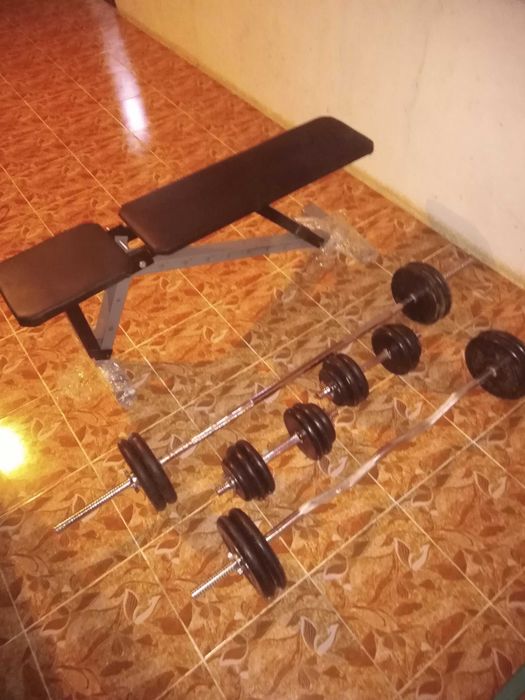 Штанга гантели скамья для жим лёжа