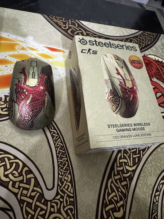 Steel Series mouse dragon lore + mousepad, counter-strike2