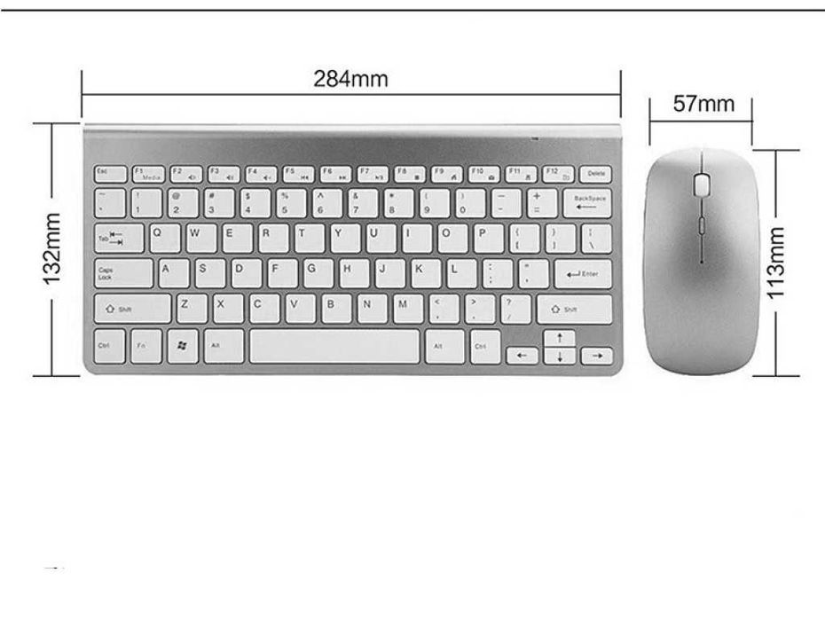 Ултра тънка Wireless клавиатура и оптична мишка за компютър KMT2