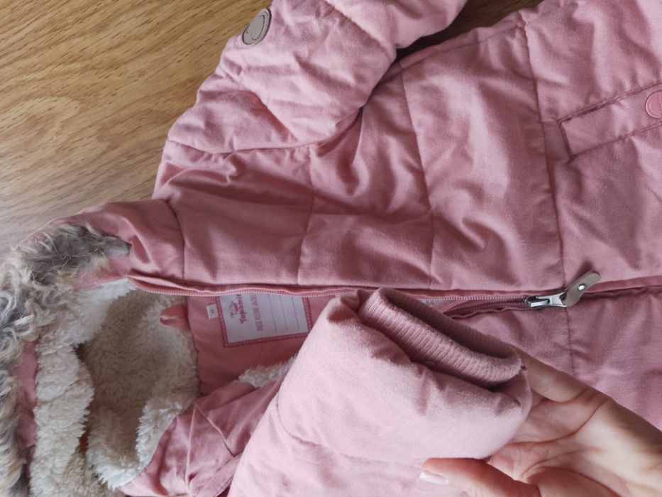 Розово топло зимно яке момиче размер 86
