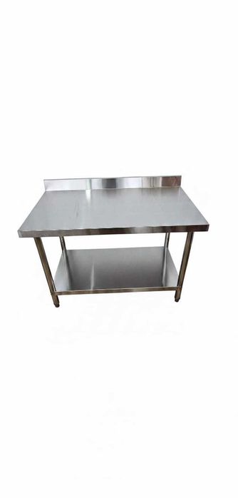 Masa de lucru cu etajera, raft inox 1.2m si 1.5m -TRANSPORT GRATUIT