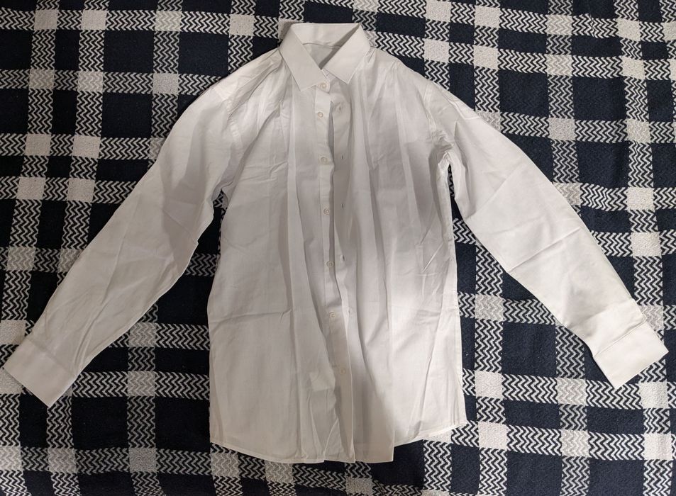 Школьная белая рубашка для мальчиков новая хб