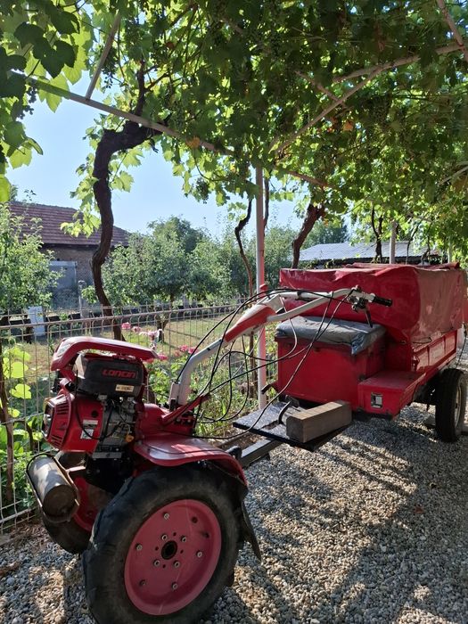 Motocultor Loncin 1200 8cp + Remorca Rotakt