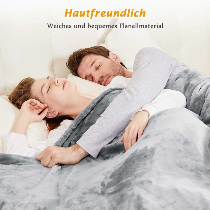 Отопляемо Електрическо одеяло 200 x 180 см, Фланел Шерпа, 10 темп нива