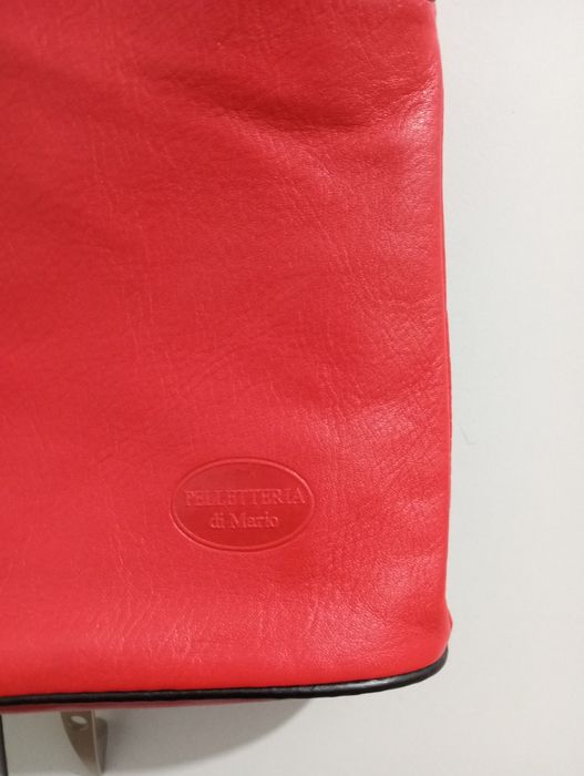 Gentuță roșie din piele naturală