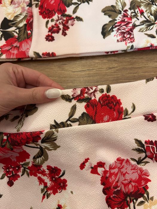 Флорален комплект бледо розово xs/s