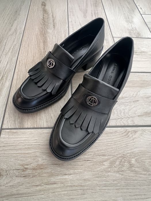 Pantofi loafers Anna Cori, piele naturala, marimea 38, noi nouti