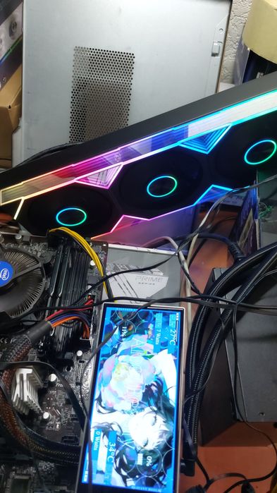 Cooler procesor lichid watercooling multi socket cu display mare 5.5 inch magnetic 360 mm negru,Proflow 360 argb socket 1700,AM5 ,etc.