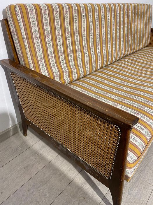 Set Retro Vintage Canapea cu 2 Fotolii