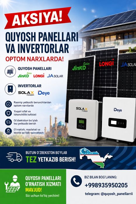 Quyosh panellar va Invertorlar