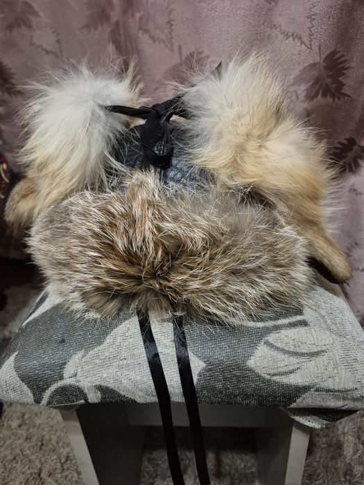 Шапка лисья почти новая