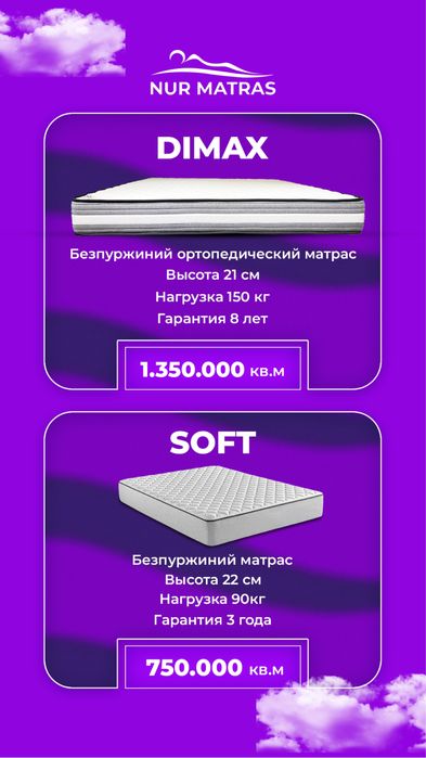 Ортопедические матрасы Nur Matras