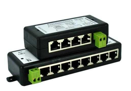 PоE Injector РоЕ Splitter Ethernet LAN Захранване ПОЕ Инжектор Сплитер Захранващ Kомплект за IP Камери Захранващи се по Ethernet LAN Мрежови Кабел