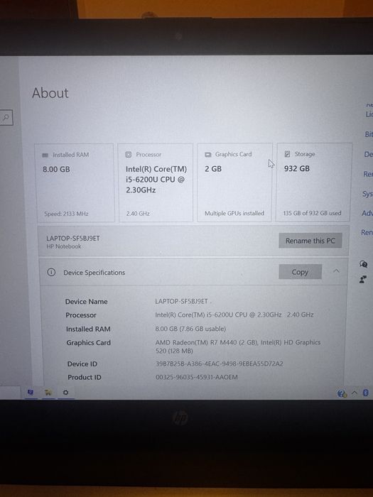 HP Notebook 17.3” – Intel Core i5