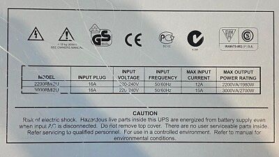 APC SMT3000RMI2U 2700w UPS
