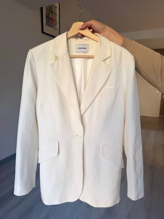 Sacou Premium L’ESKIZZO Lână + Mătase Croială Designer Minimal Luxury