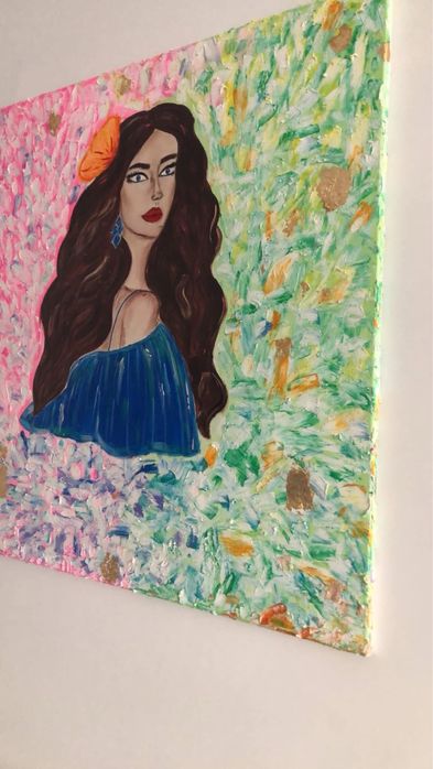 Ръчно рисувана картина на платно