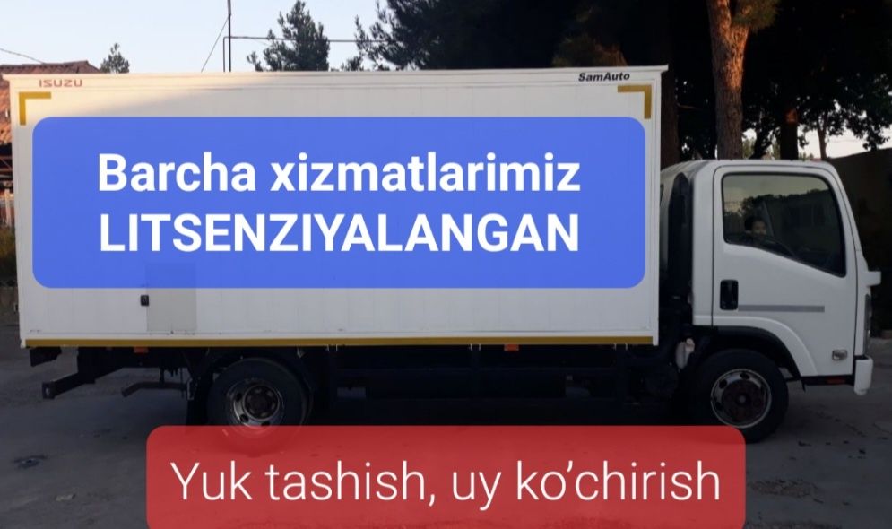 Isuzuda yuk tashish, uy jihozlarini ko'chirish xizmati. Hamyonbop narx