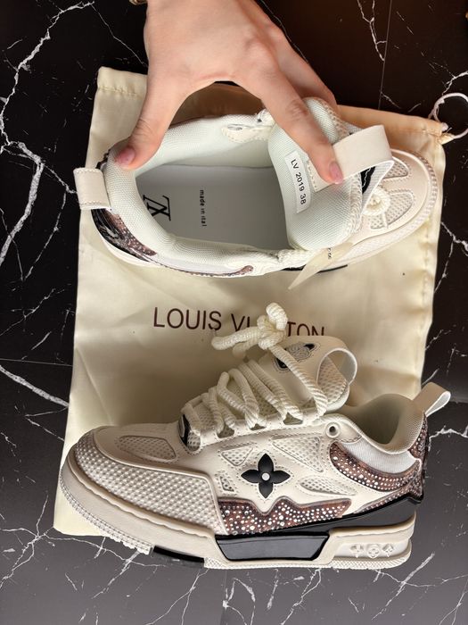 Louis Vuitton LV Skate Sneaker damă – animal print & cristale – mărimea 38