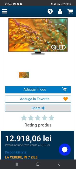 De vânzare tv samnsung
