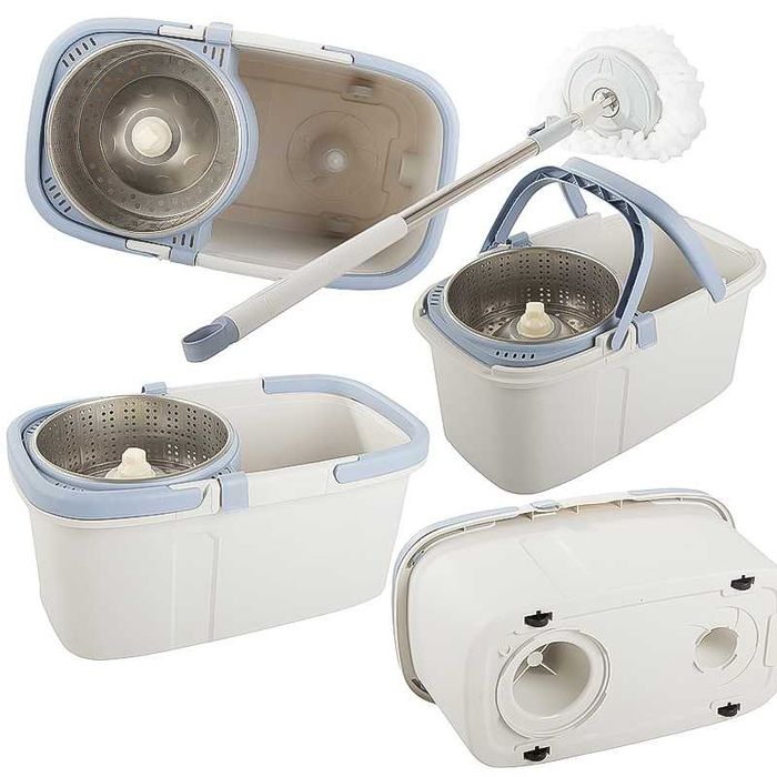 Въртящ се моп 360° „Turbo“ – комплект с кофа и микрофибърна подложка