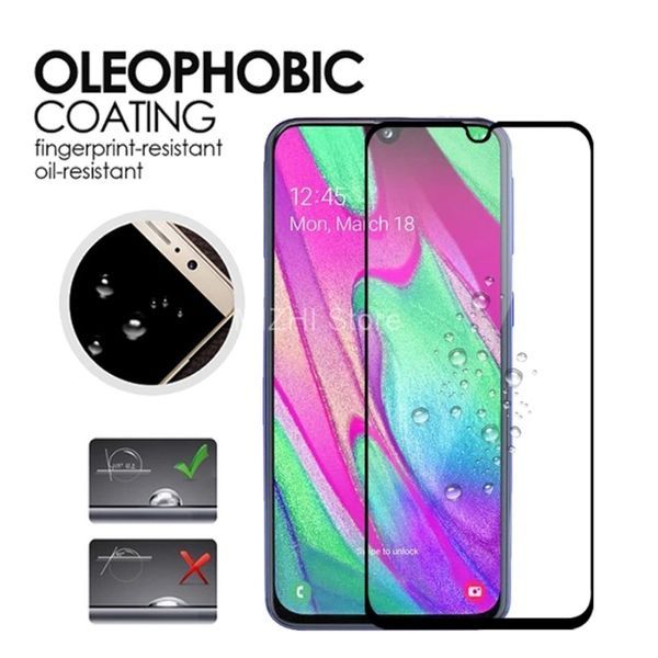 Samsung Galaxy A80 A70 A40 A10 / 5D ЦЯЛО ЛЕПИЛО Стъклен протектор