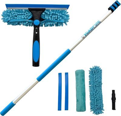 Телескопическая щетка для фасад, окна и солнечные панели прокат