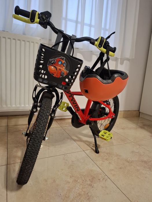 Bicicletă copii  B'TWIN 16 INCH 4-6 ani culoare rosie